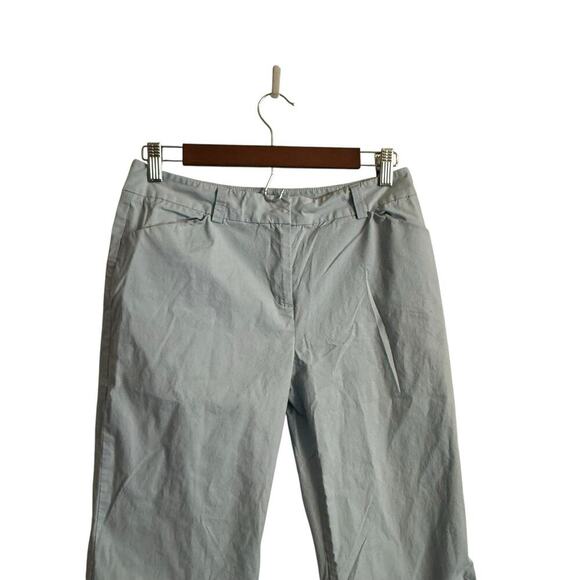 Ann Taylor Light Blue Stretch Cotton Cropped Pants | Size 6 - Picture 3 of 8